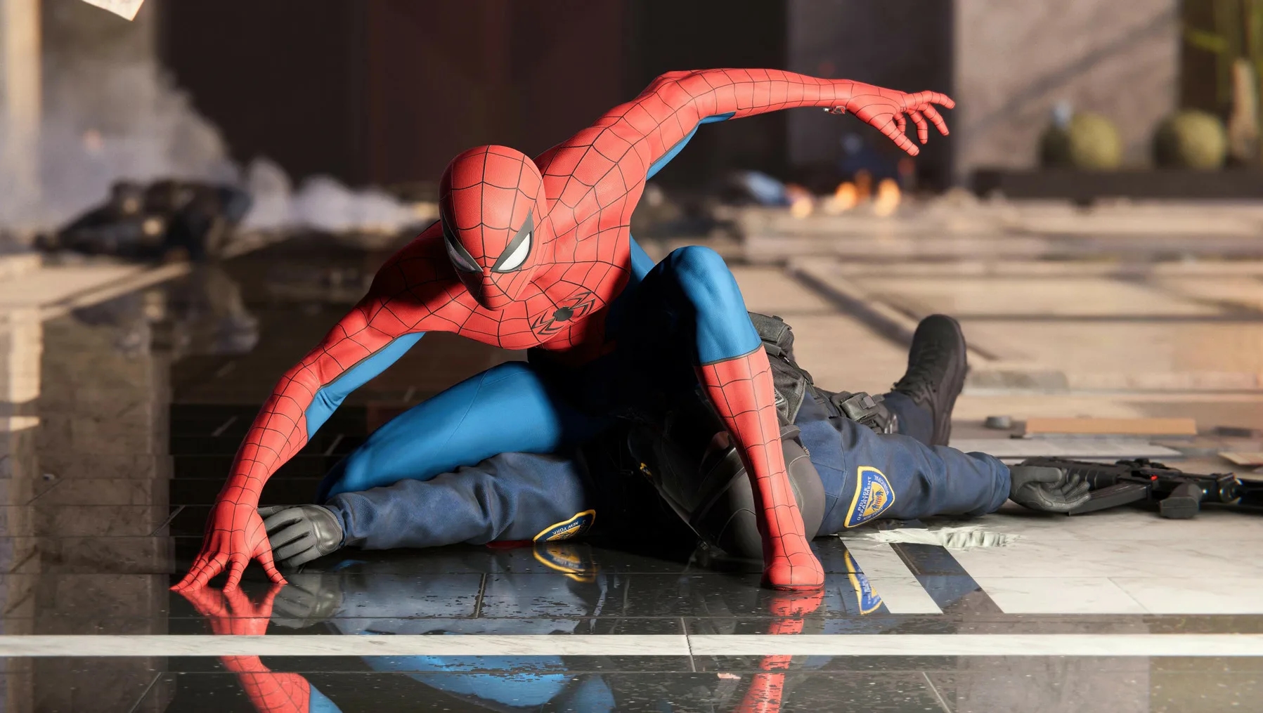 Скриншот игрового процесса Marvel Spider Man Remastered 1